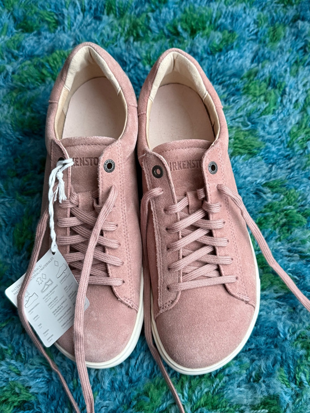 Birkenstock Women’s Pink Suede Lace-Up Sneakers